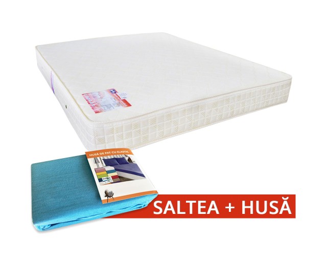 Set Saltea SuperOrtopedica Saltex 1600x2000 + Husa cu elastic